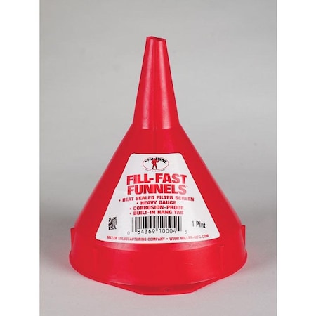 Miller Mfg Little Giant Orange 6 in. H Plastic 16 oz Funnel 100045